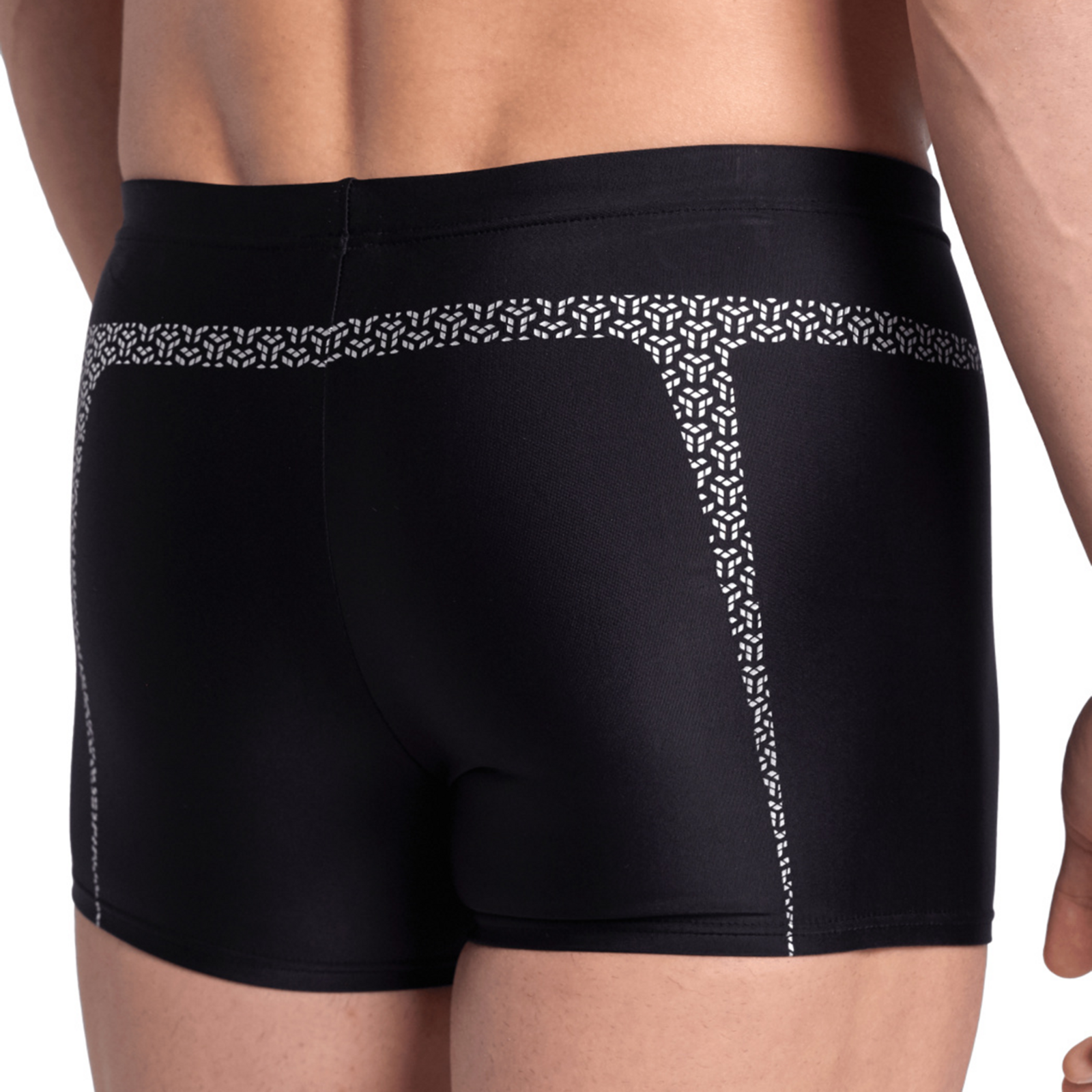Arena M Arena Pro_File Swim Short Graphic Swim Short in SCHWARZ