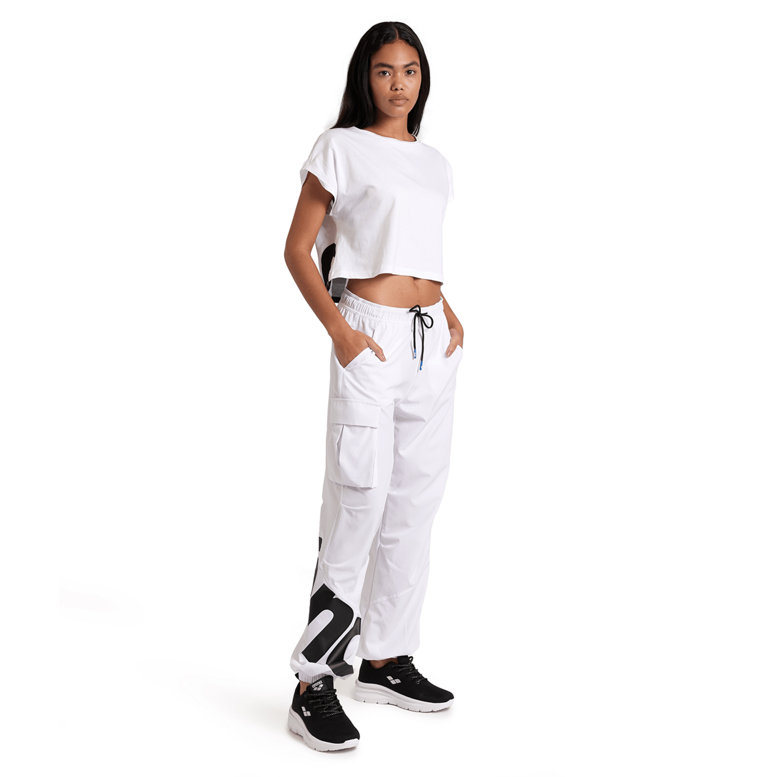 Arena W Arena Logo Crop Tee T-Shirt in WEISS