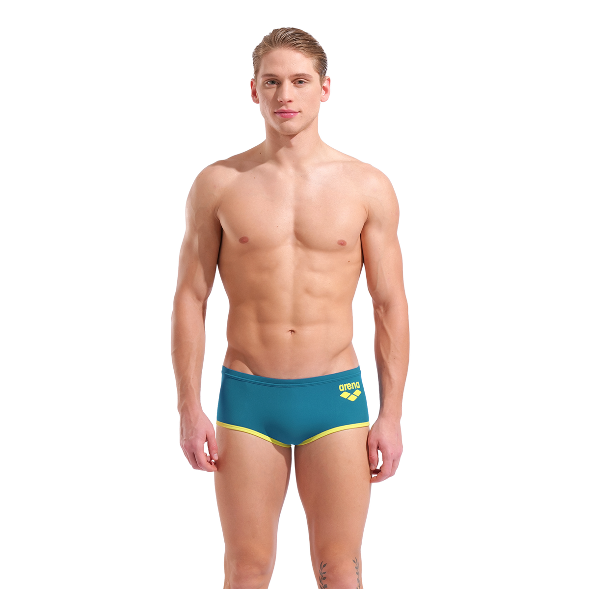 Arena M Arena One Low Waist Short Big Logo Swim Low Waist Short in BLAU