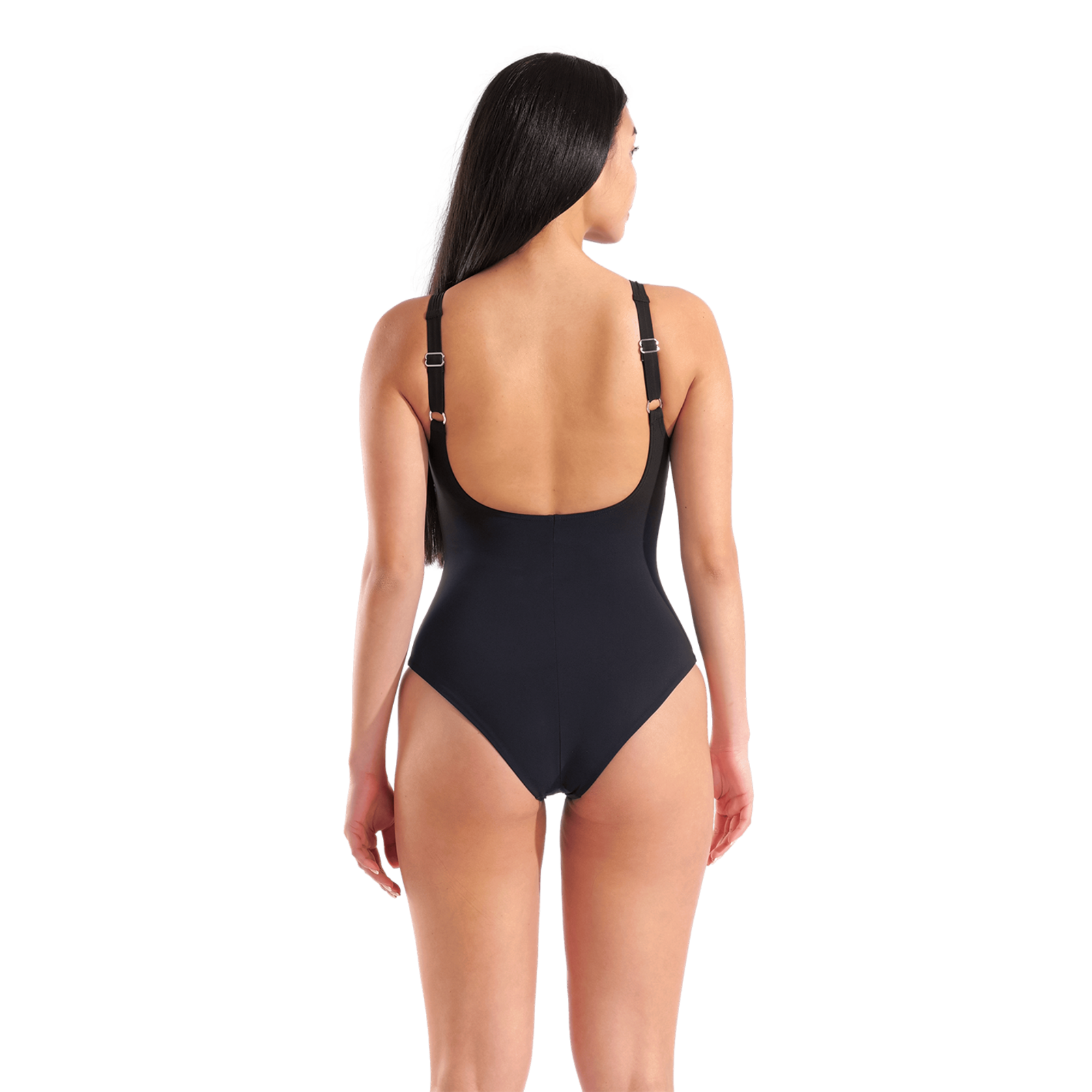 Arena W Arena Angelica Swimsuit U Back Figurformender Badeanzug in SCHWARZ