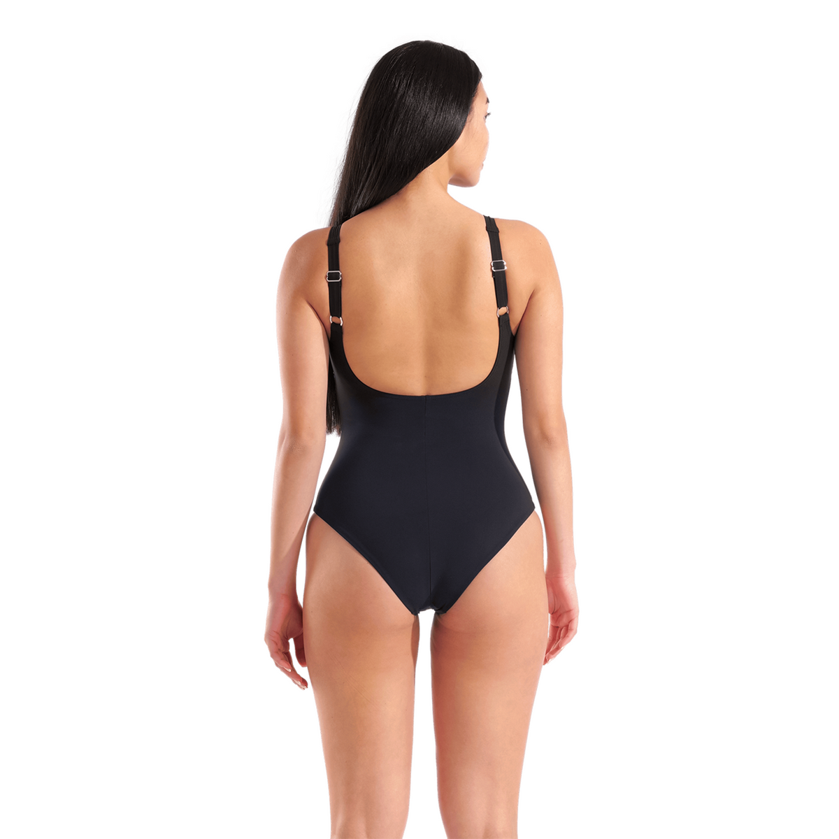 Arena W Arena Angelica Swimsuit U Back Figurformender Badeanzug in SCHWARZ