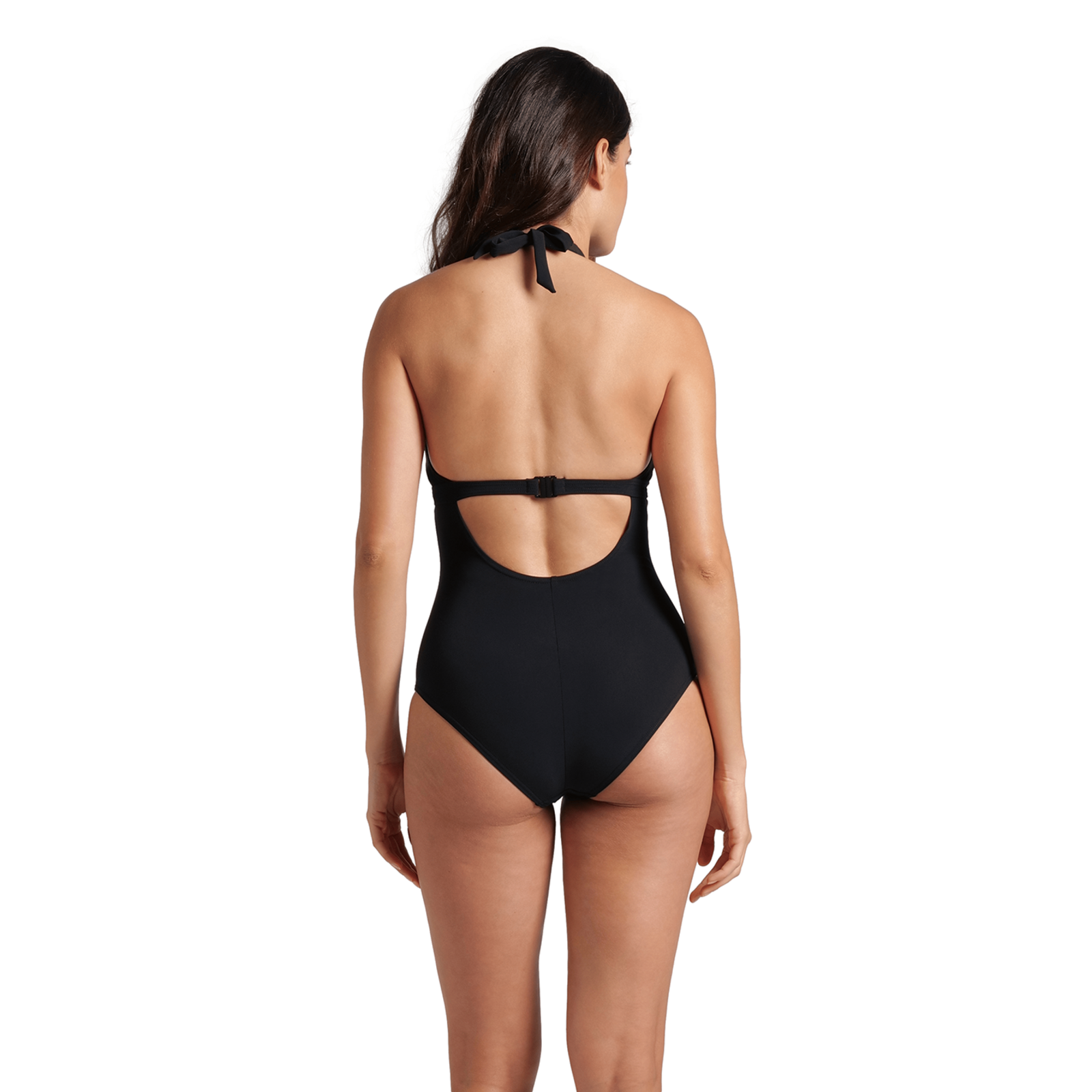 Arena W Arena Swimsuit Alessia Clip Back Figurformender Badeanzug in SCHWARZ