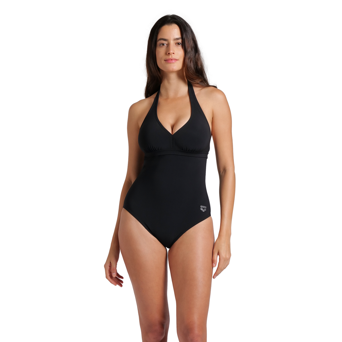 Arena W Arena Swimsuit Alessia Clip Back Figurformender Badeanzug in SCHWARZ