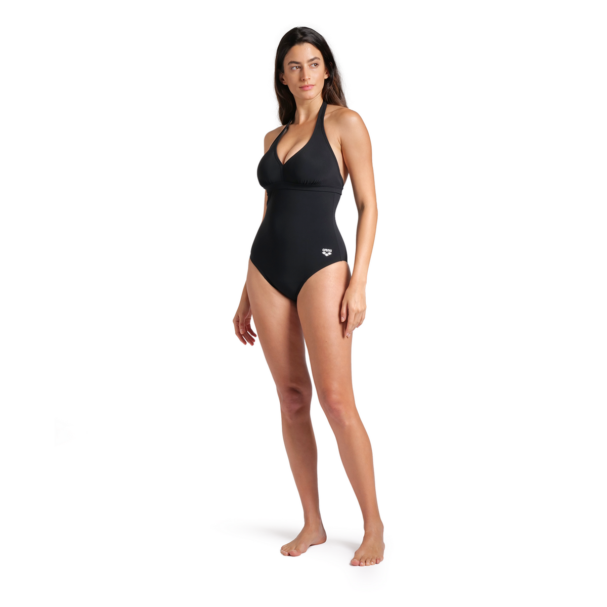 Arena W Arena Swimsuit Alessia Clip Back Figurformender Badeanzug in SCHWARZ
