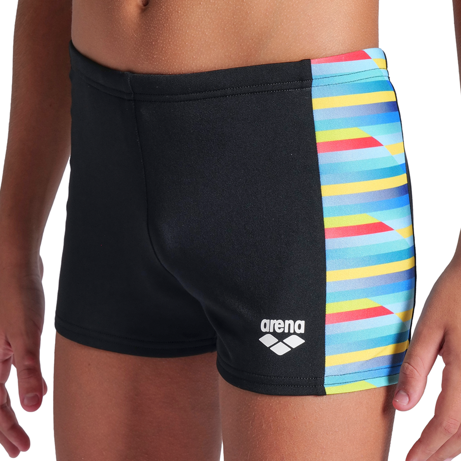 Arena B Arena Racing Stripe Swim Short in SCHWARZ