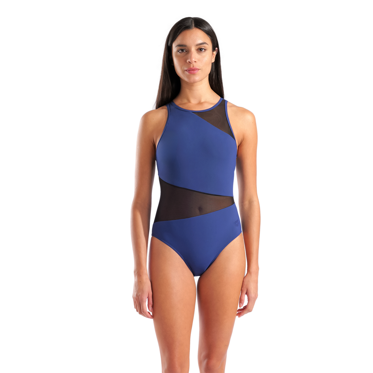 Arena W Arena Mesh Angle Swimsuit Vent Back B Badeanzug in BLAU