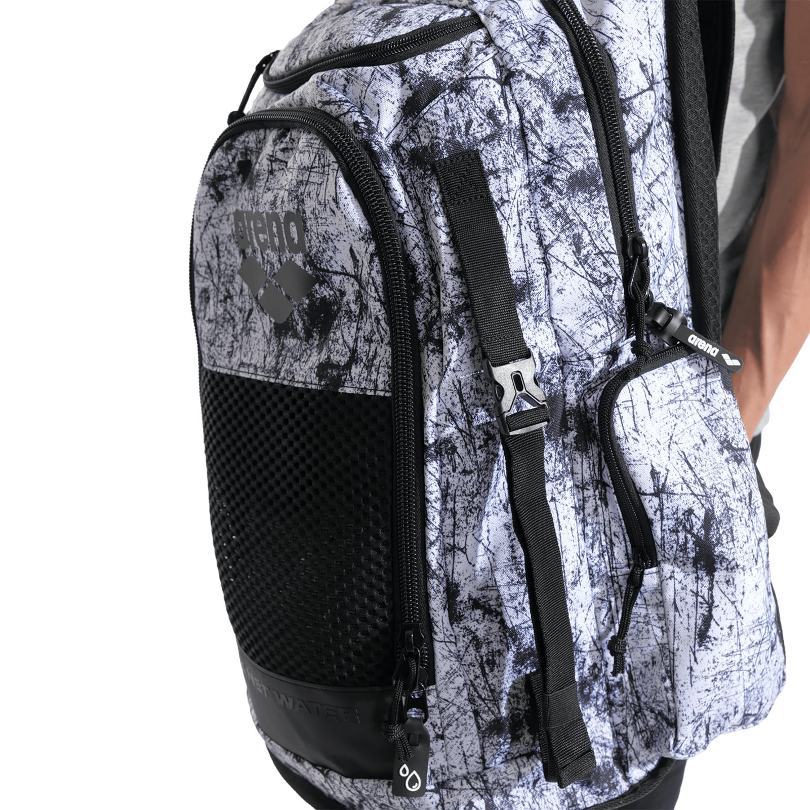 Arena Arena All Set Backpack 45L Allover Sportrucksack in SCHWARZ