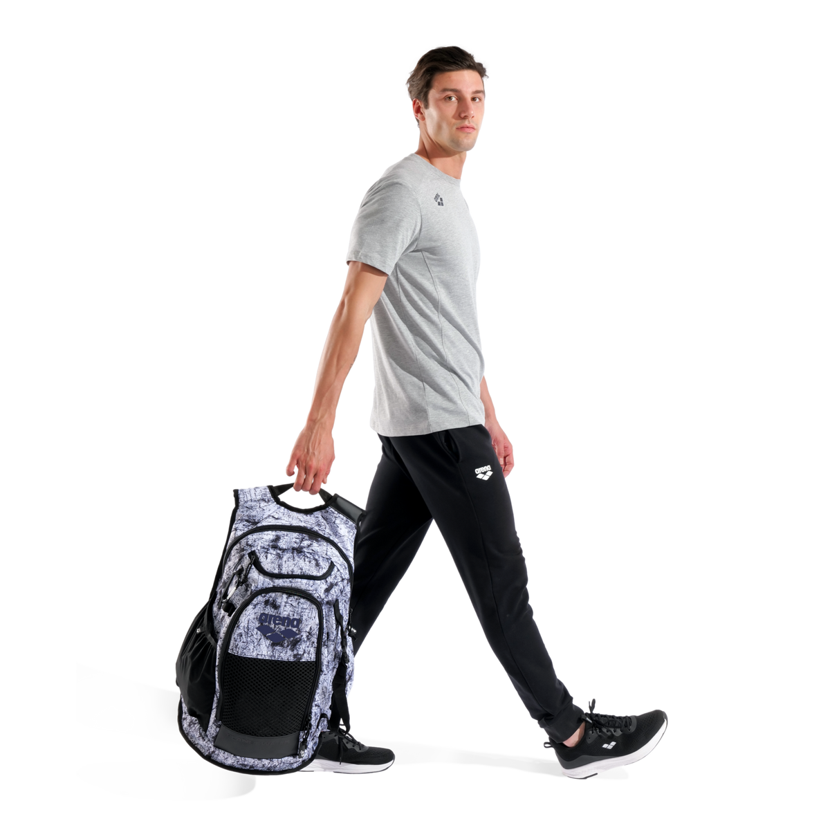 Arena Arena All Set Backpack 45L Allover Sportrucksack in SCHWARZ