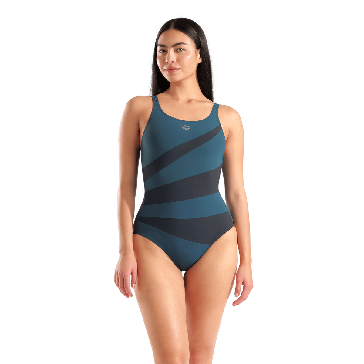 Arena W Arena Isabella Swimsuit Wing Back C Figurformender Badeanzug in BLAU