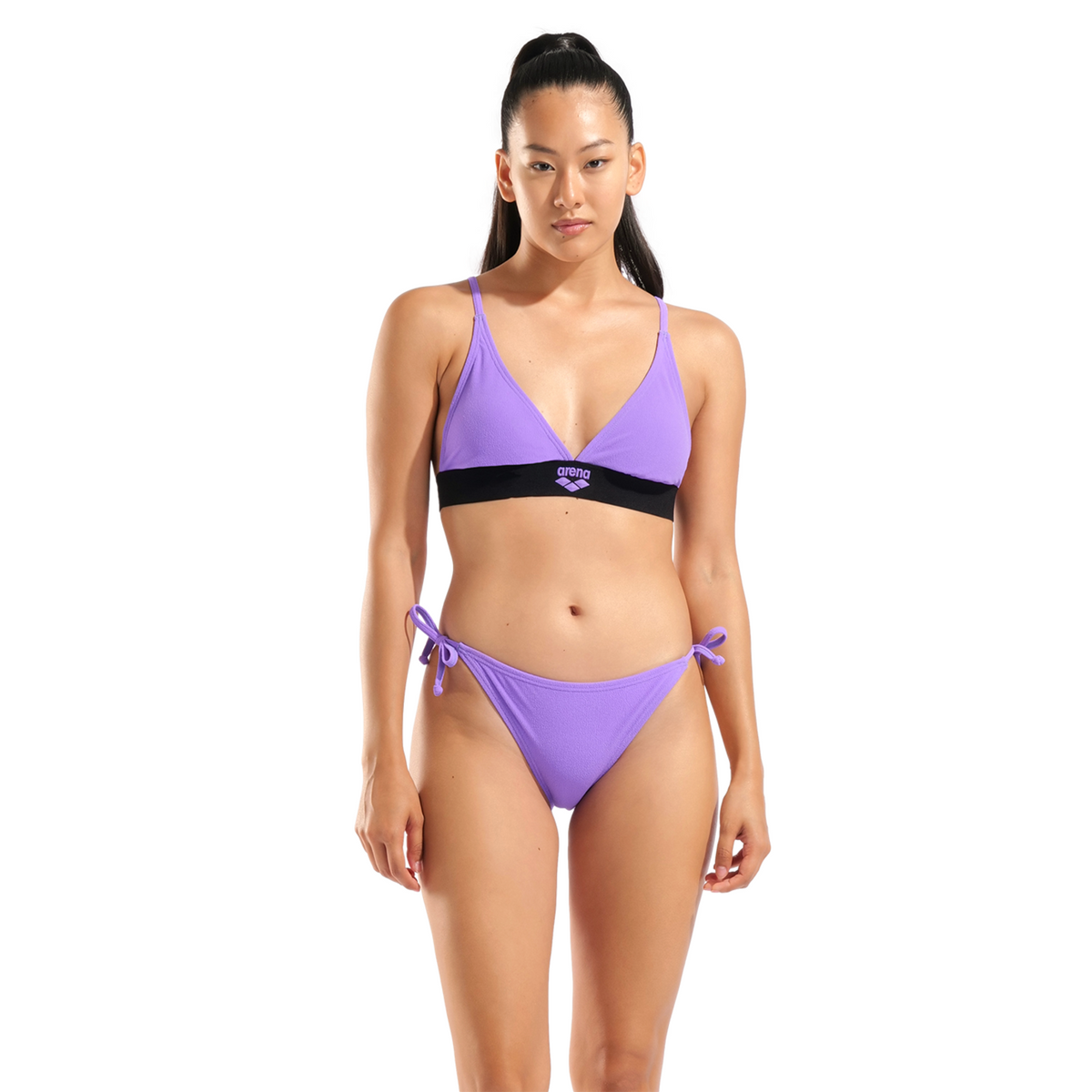 Arena W Arena Elastic Band Bikini Triangle Bikini Set in VIOLETT