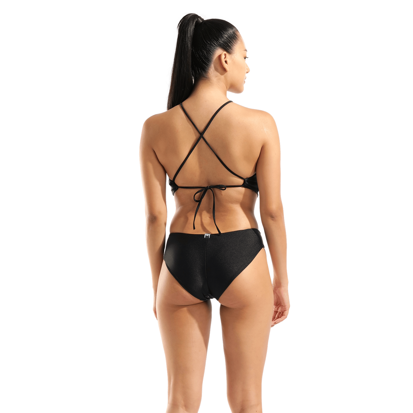 Arena W Arena Logotype Cutout Swimsuit Badeanzug in SCHWARZ