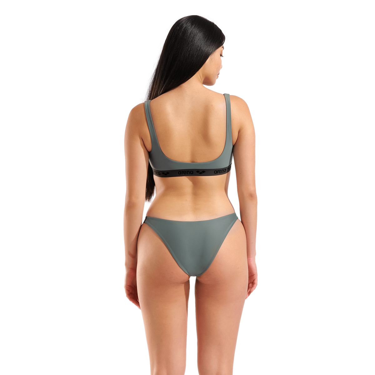 Arena W Arena Elastic Solid Bikini Bandeau Bikini Set in GRÜN