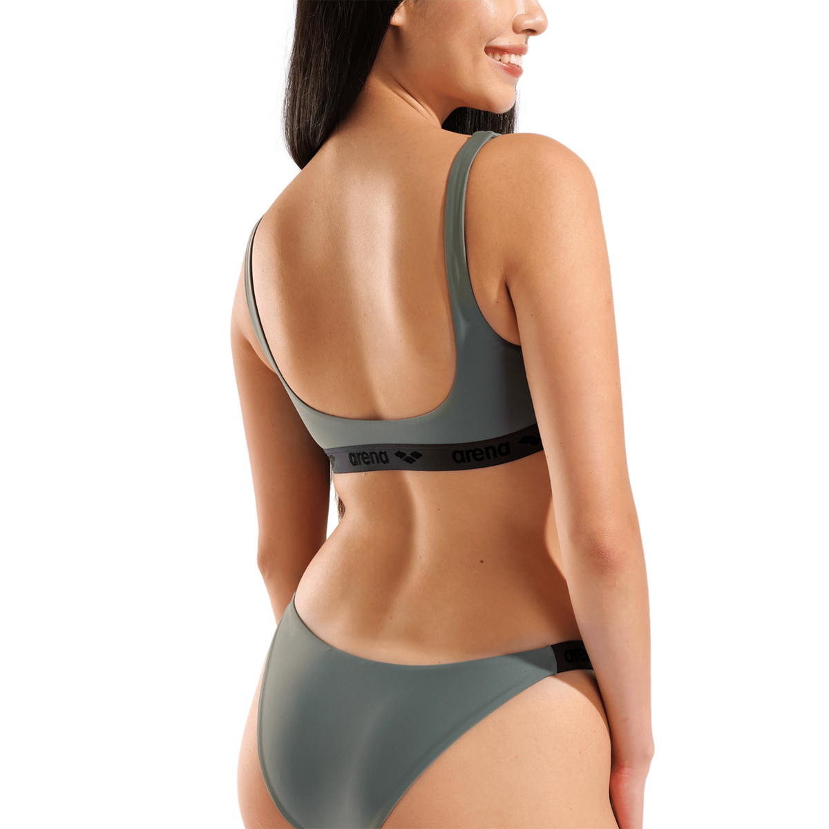 Arena W Arena Elastic Solid Bikini Bandeau Bikini Set in GRÜN