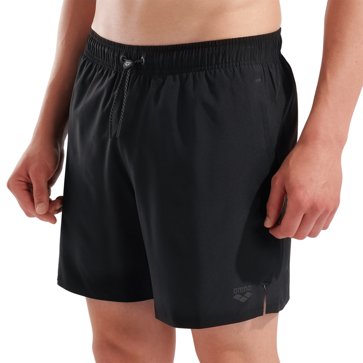 Arena M Arena Evo Beach Boxer Solid Beach Short in SCHWARZ