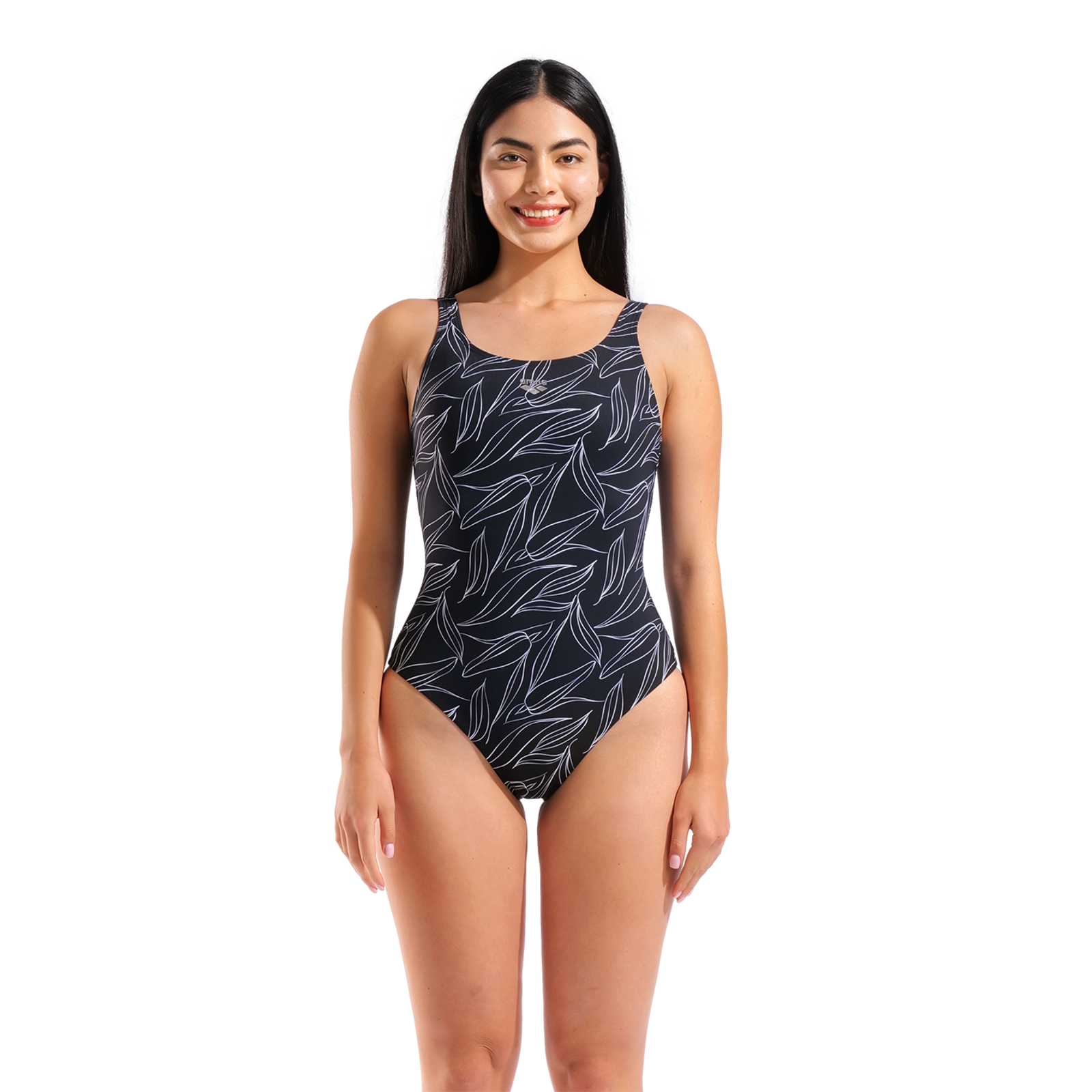 Arena W Arena Swimsuit Marisa U Back Figurformender Badeanzug in SCHWARZ