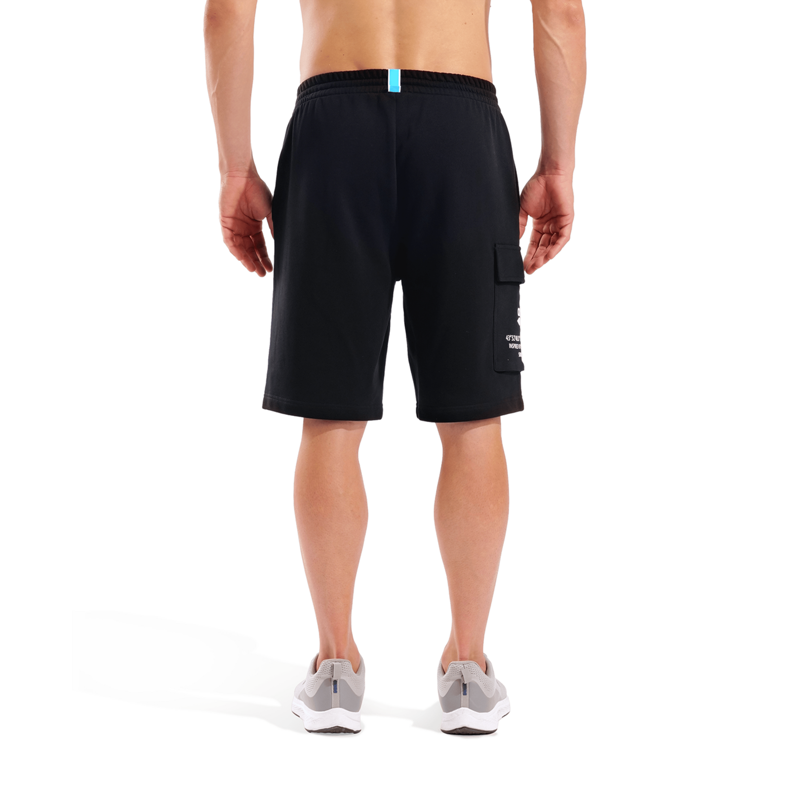 Arena M Arena Graphic Long Bermuda Fleece Short in SCHWARZ