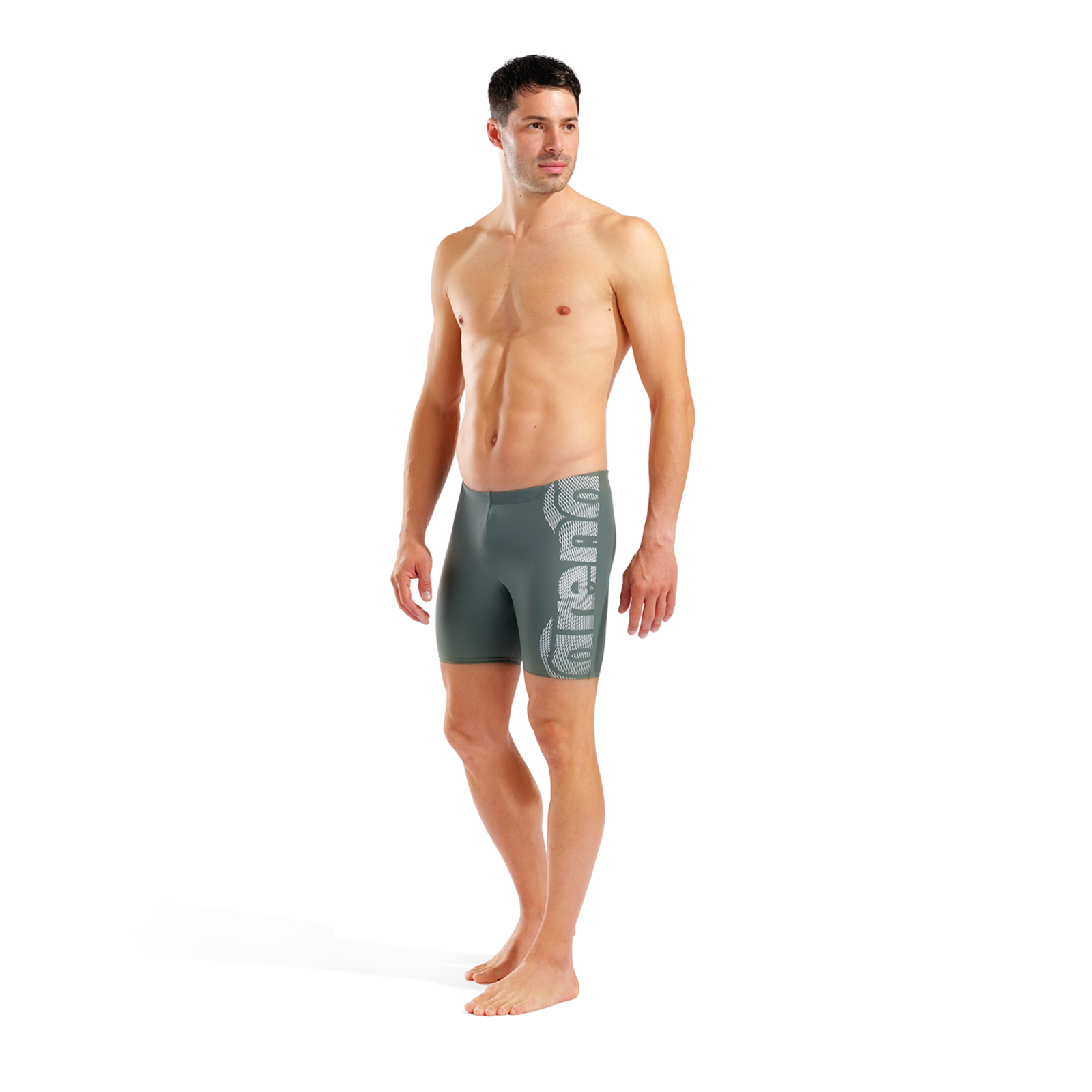 Arena M Arena Swim Mid Jammer Graphic Swim Midjammer in GRAU