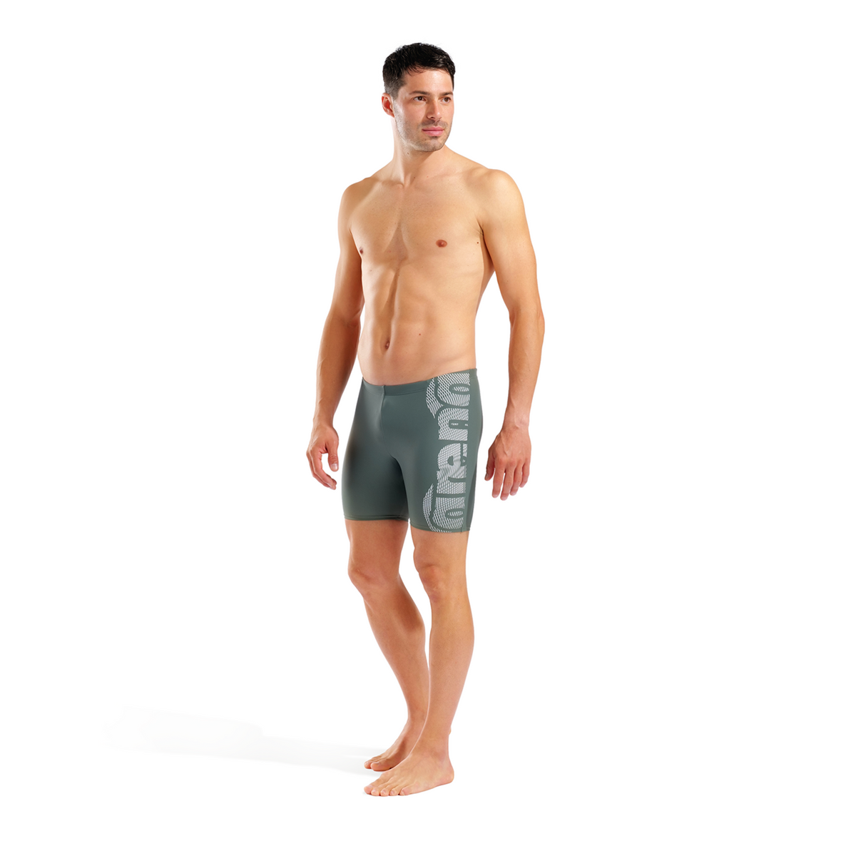 Arena M Arena Swim Mid Jammer Graphic Swim Midjammer in GRAU