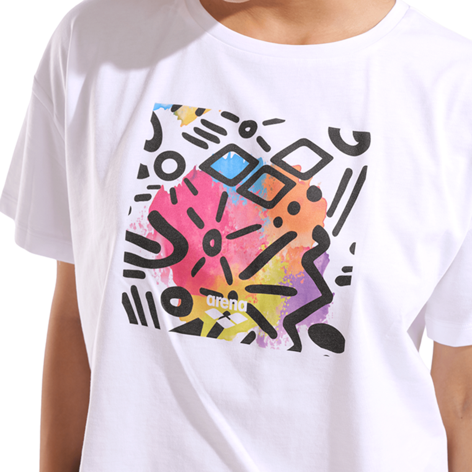 Arena W Arena Graffiti Crop Tee T-Shirt in WEISS