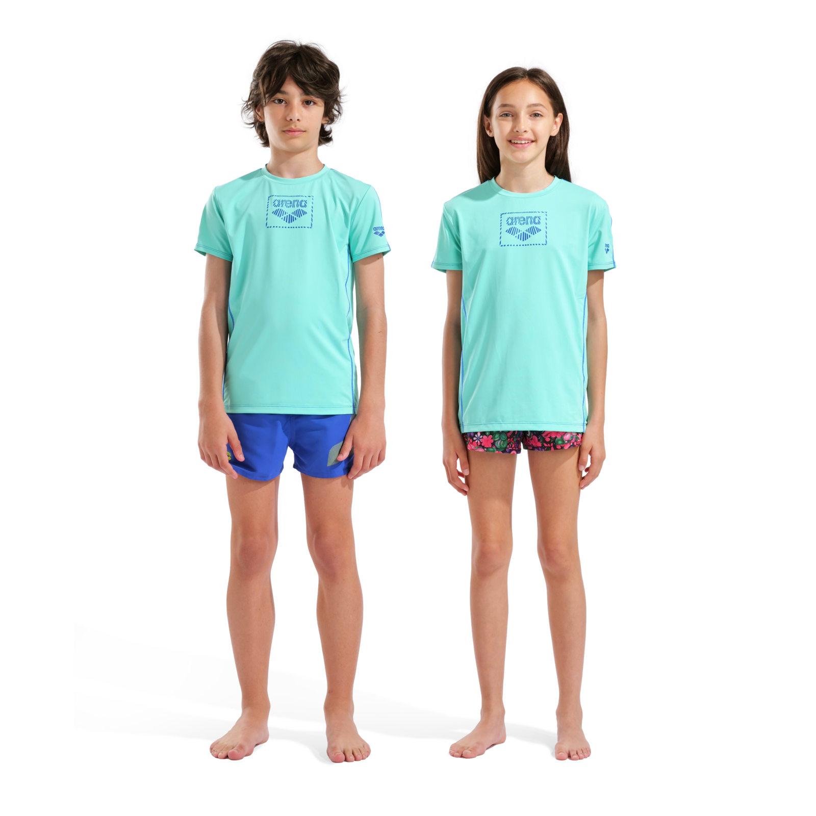 Arena Unisex Jr Arena S/S Swim Shirt UV Shirt in BLAU
