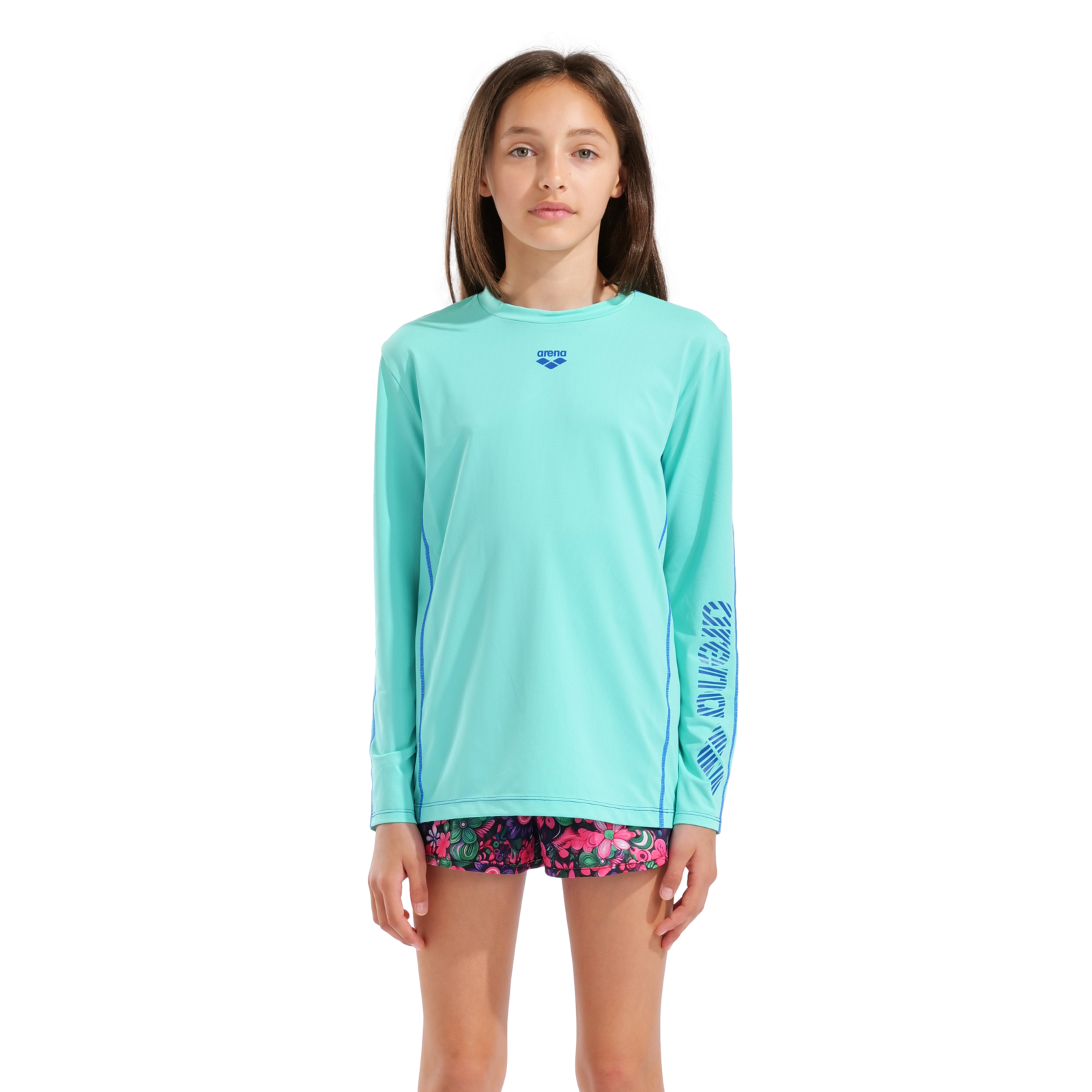 Arena Unisex Jr Arena L/S Swim Shirt UV Shirt in BLAU