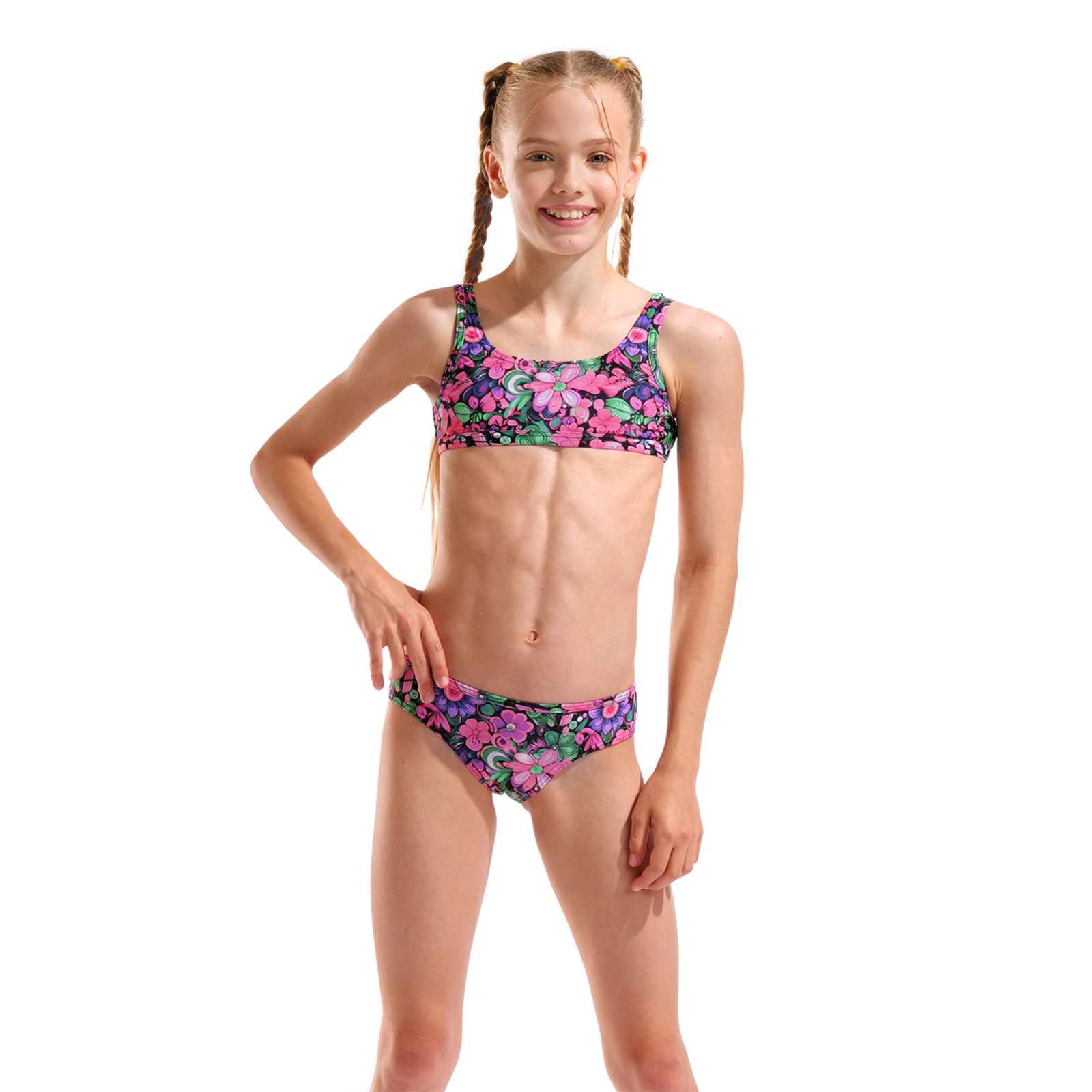 Arena G Arena Water Print Bikini Bralette Bikini Set in MEHRFARBIG