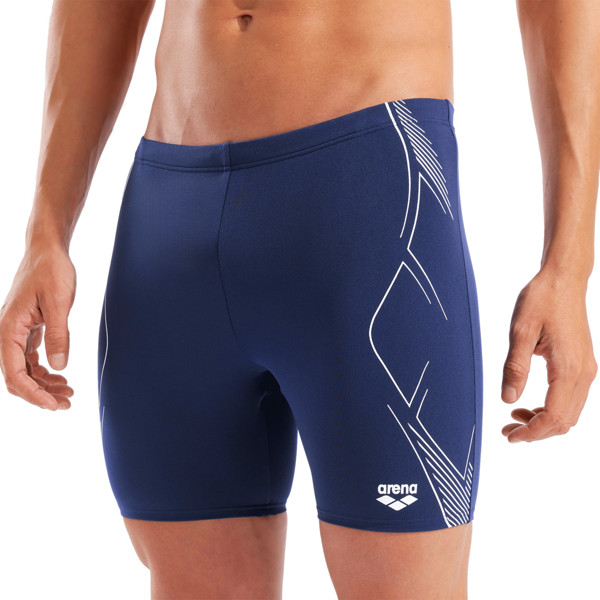 Arena M Arena Graphic Swim Mid Jammer Swim Midjammer in BLAU