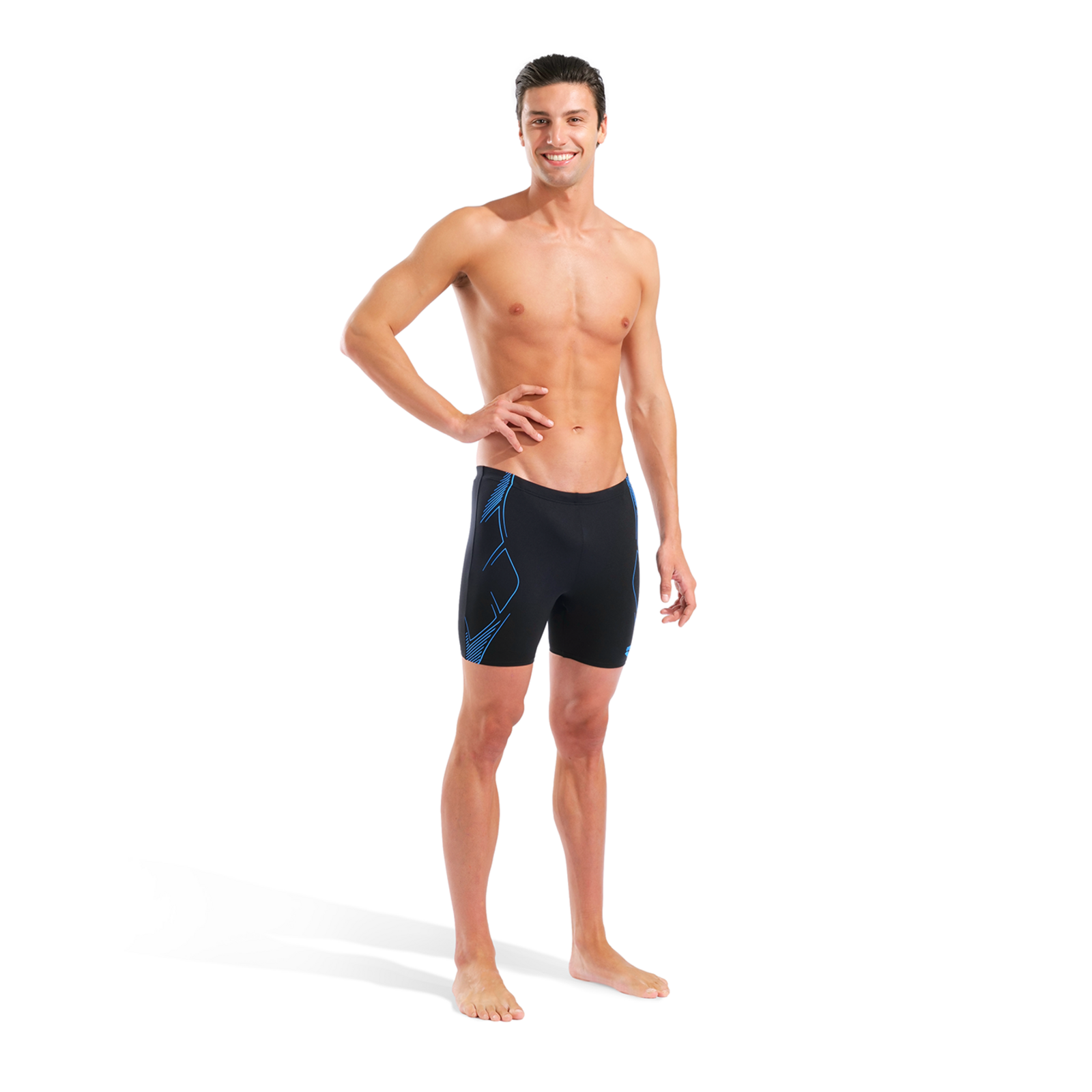 Arena M Arena Graphic Swim Mid Jammer Swim Midjammer in SCHWARZ