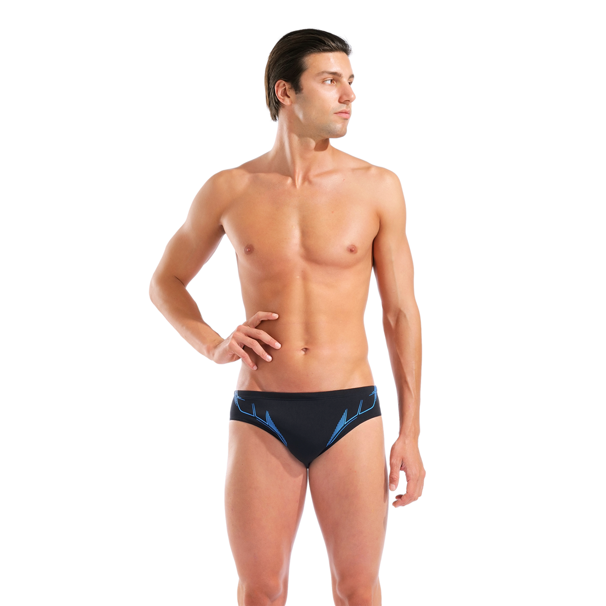 Arena M Arena Graphic Swim Briefs Swim Slip in SCHWARZ
