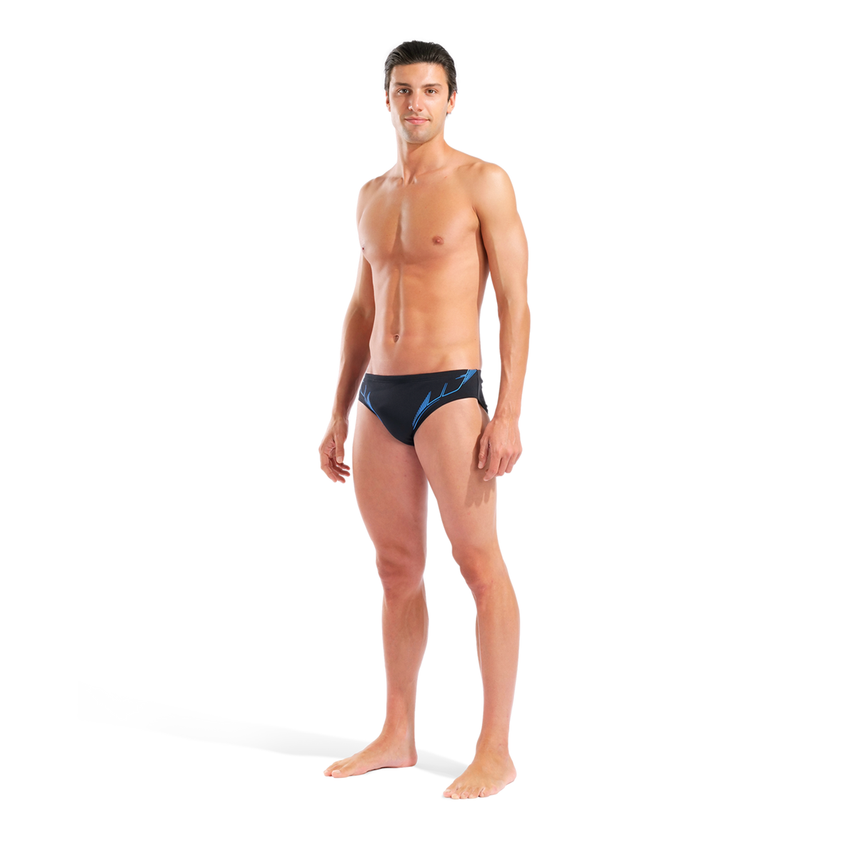 Arena M Arena Graphic Swim Briefs Swim Slip in SCHWARZ