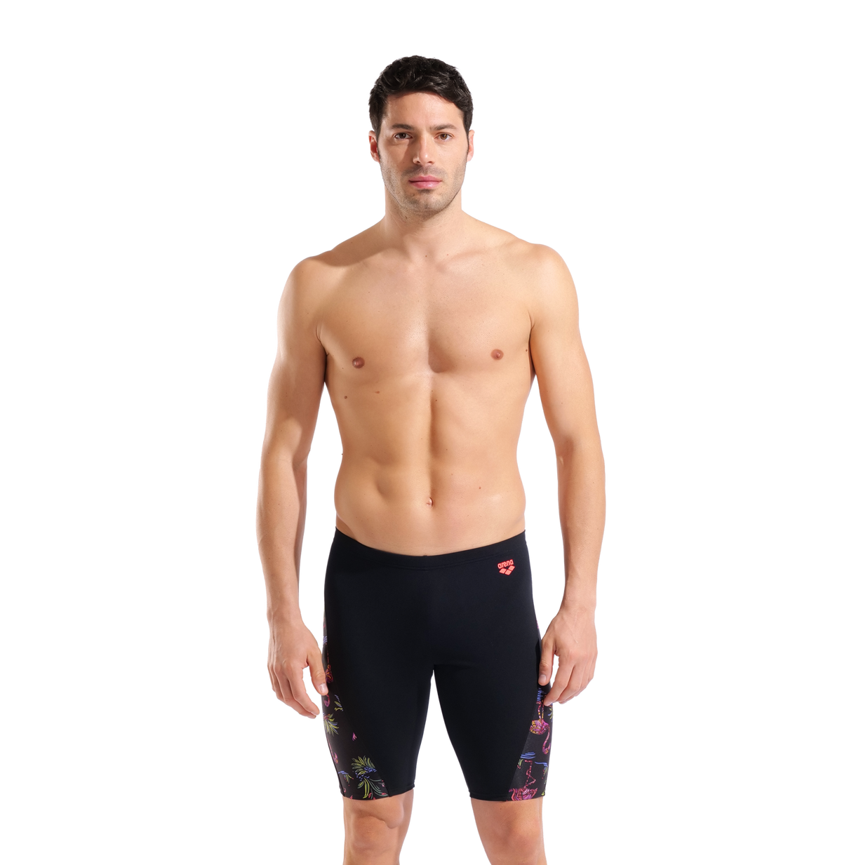 Arena M Arena Flamingo Swim Jammer in SCHWARZ