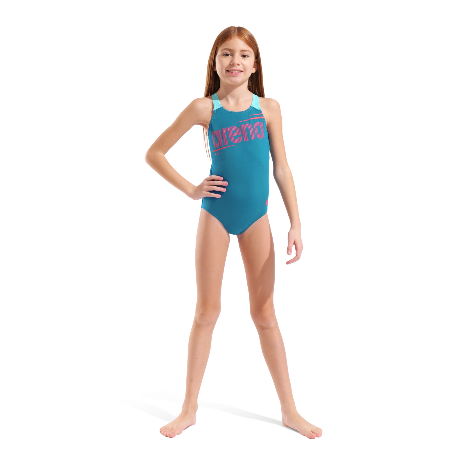 Arena G Arena Bold Swimsuit V Back Badeanzug in BLAU