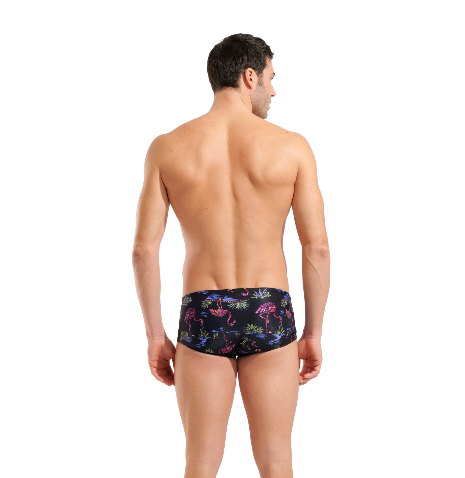 Arena M Arena Flamingo Swim Low Waist Short in SCHWARZ