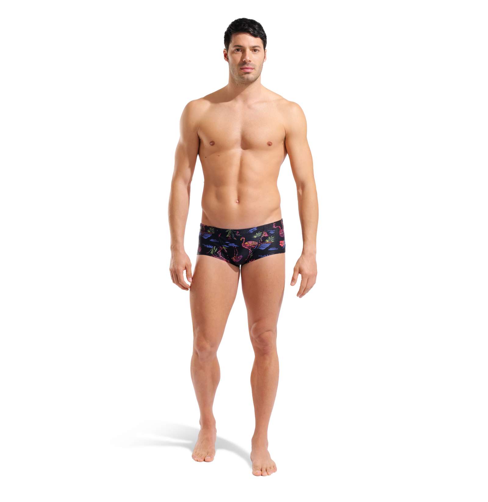 Arena M Arena Flamingo Swim Low Waist Short in SCHWARZ