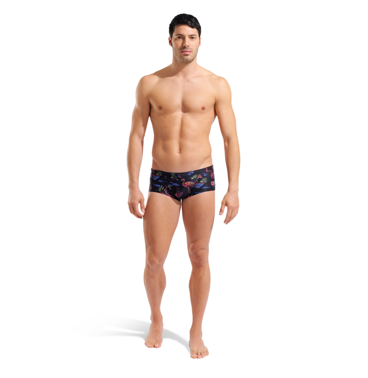 Arena M Arena Flamingo Swim Low Waist Short in SCHWARZ