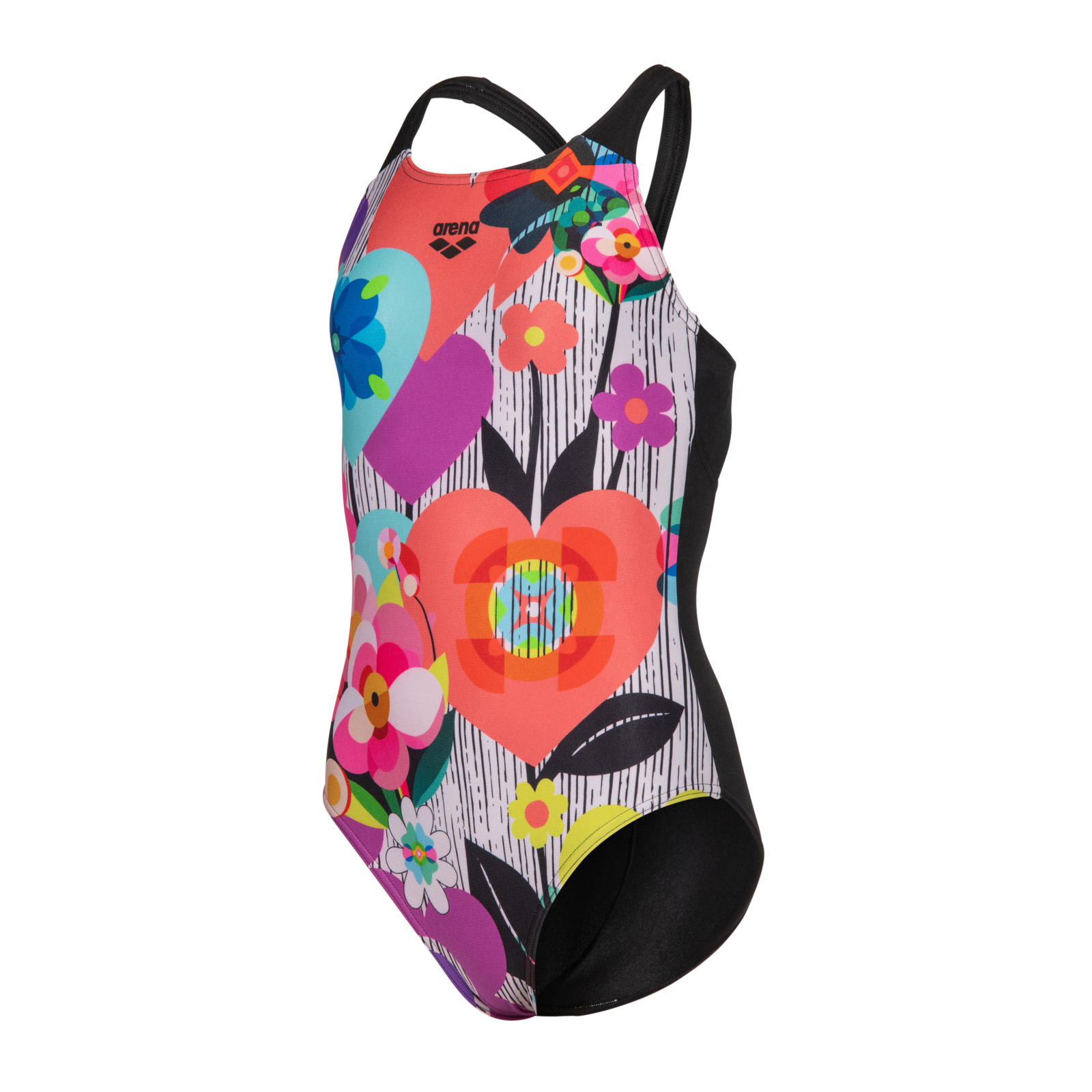 Arena G Arena Roses Swimsuit V Back One Piece Badeanzug in MEHRFARBIG