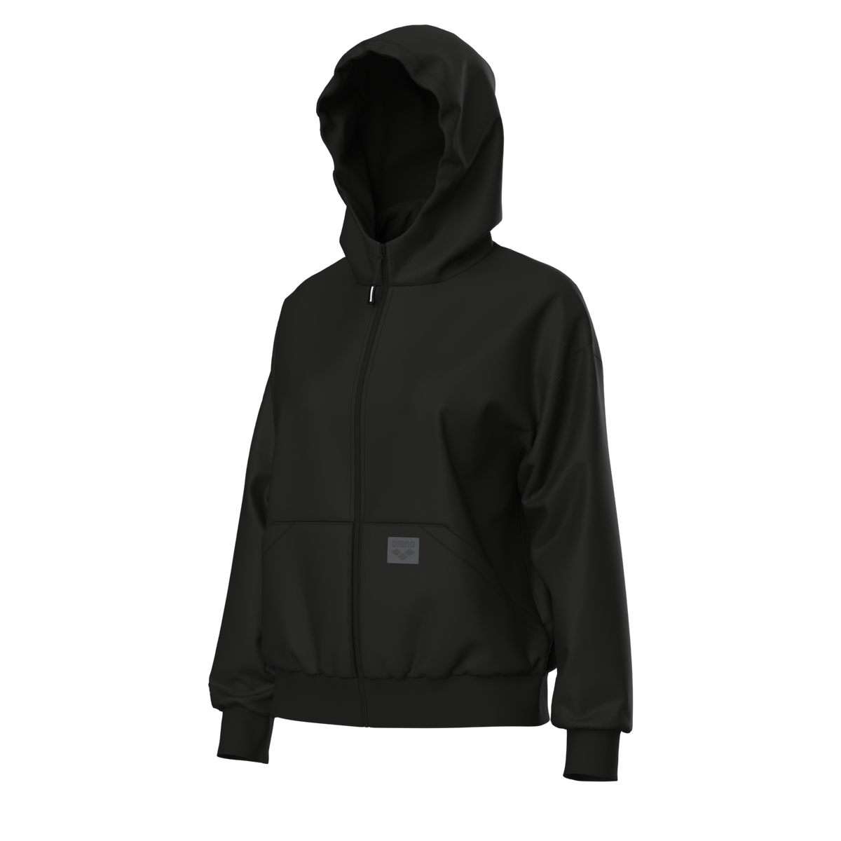 Arena W Brushed Hooded F/Z Jacket As in SCHWARZ