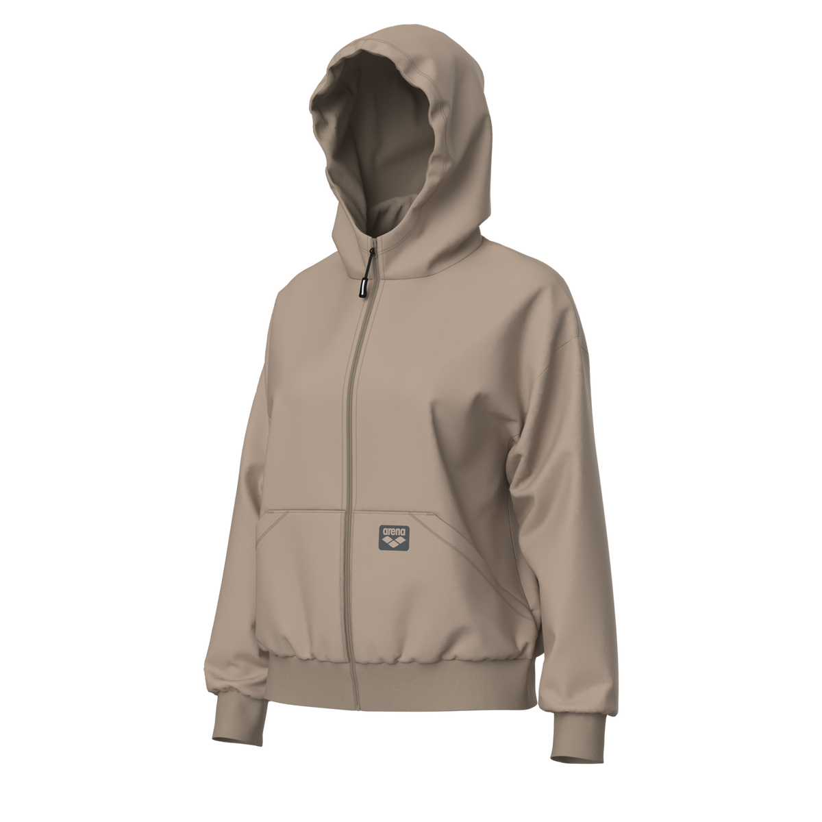 Arena W Brushed Hooded F/Z Jacket As in BEIGE