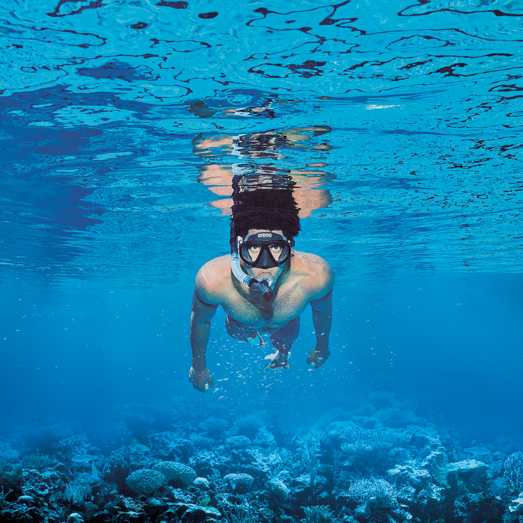 Arena Premium Snorkeling Set in SCHWARZ