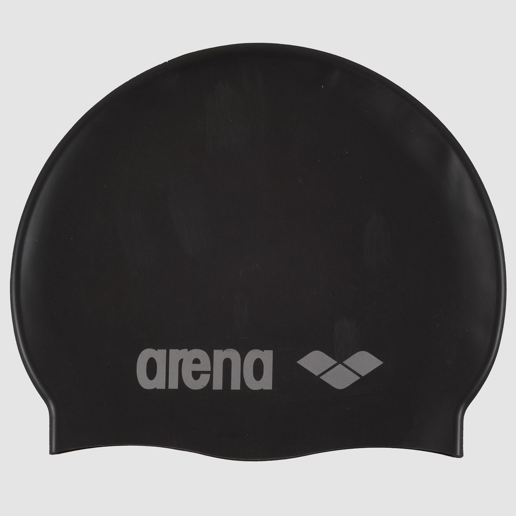 Arena Jr Classic Silicone Badekappe in SCHWARZ