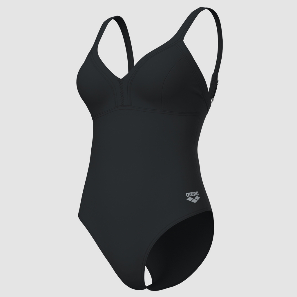 Arena W Arena Swimsuit Lara Soft Curve Back C Cup Figurformender Badeanzug in GRAU