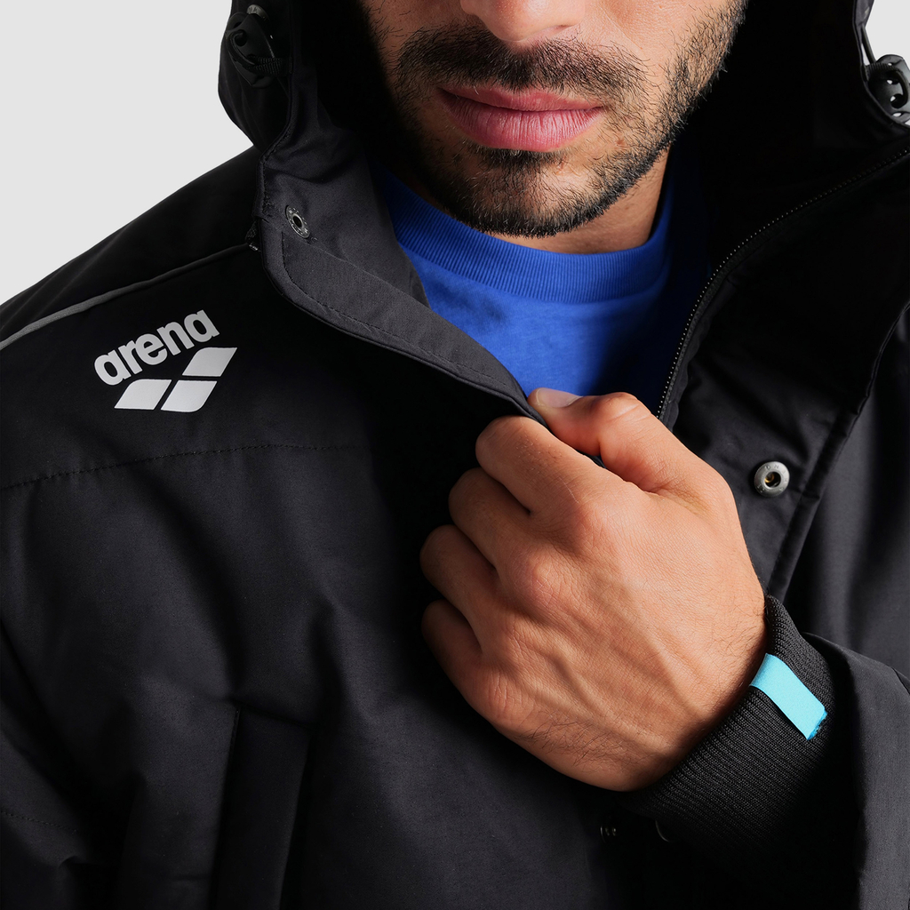 Arena Team Parka Solid in SCHWARZ