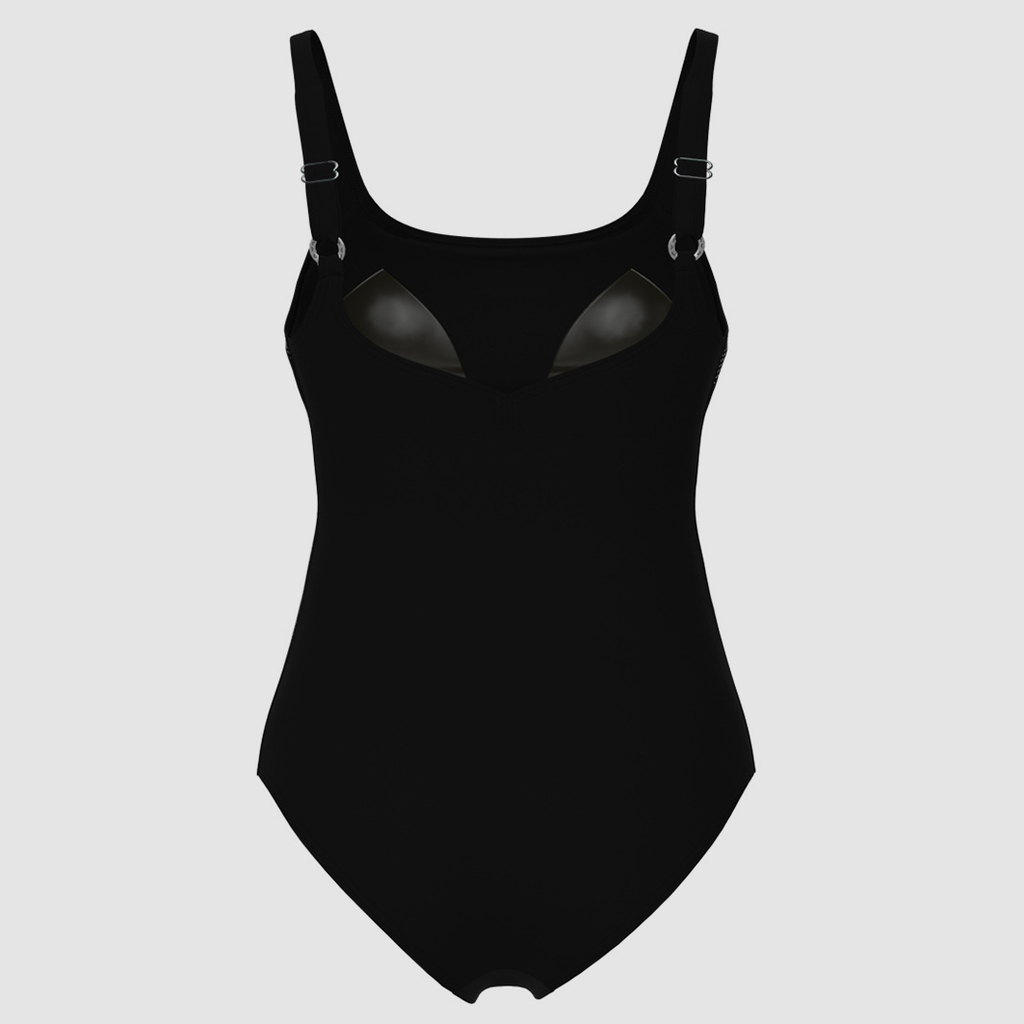 Arena W Arena Swimsuit Milena Wing Back C Cup Figurformender Badeanzug in SCHWARZ