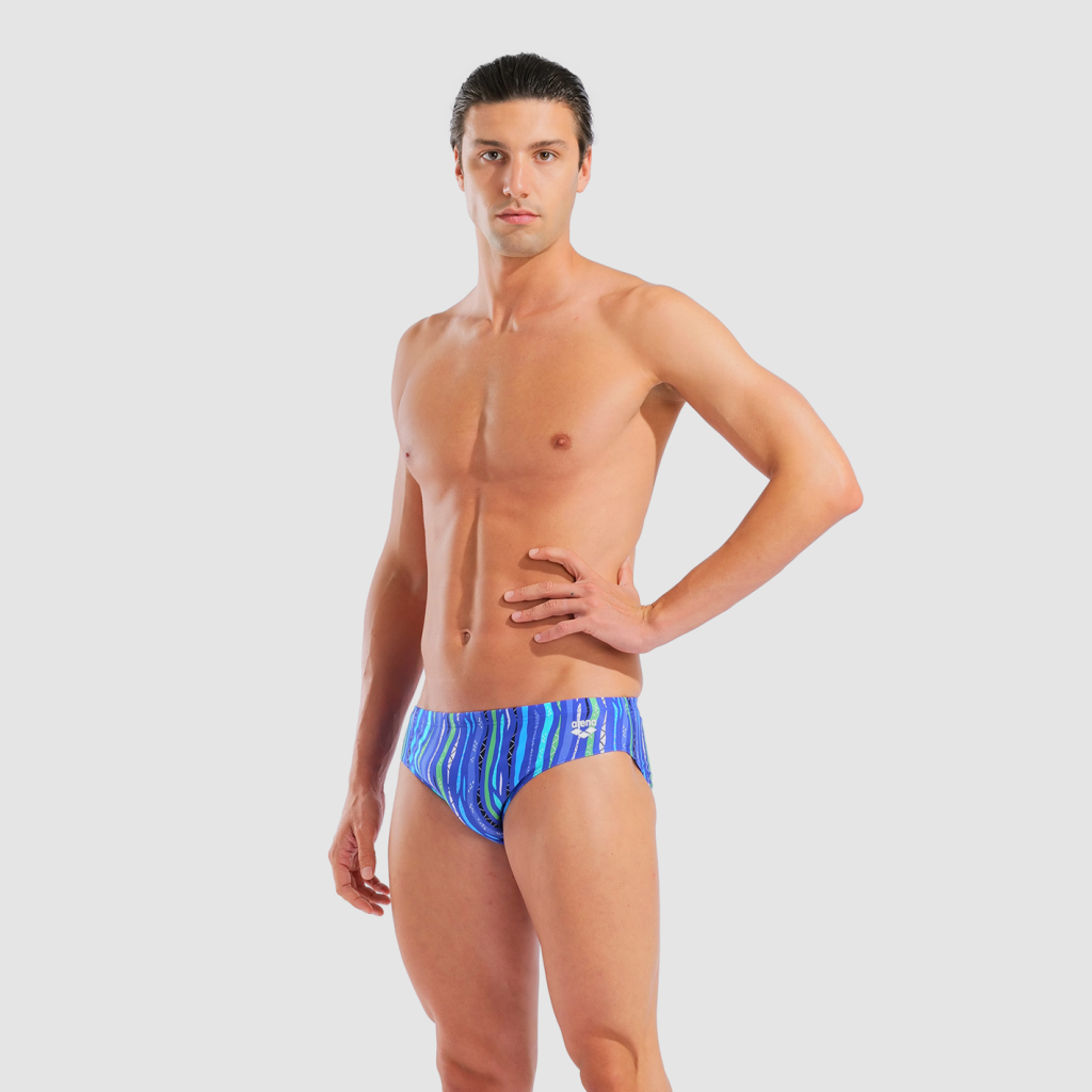 Arena M Arena Stripes Swim Briefs Swim Slip in BLAU