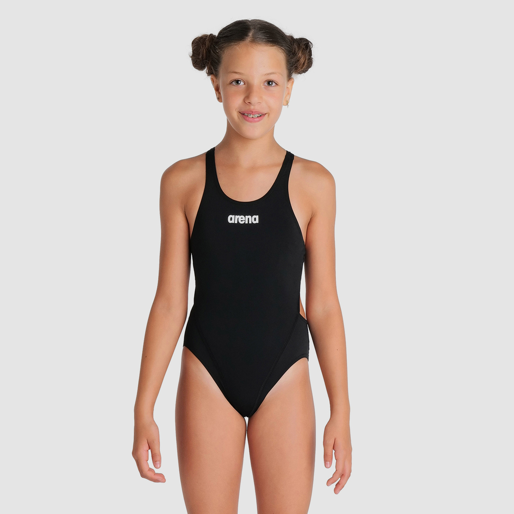Arena Team Swimsuit Swim Tech Solid Badeanzug in SCHWARZ