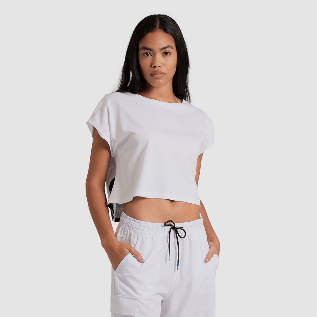 Arena W Arena Logo Crop Tee T-Shirt in WEISS