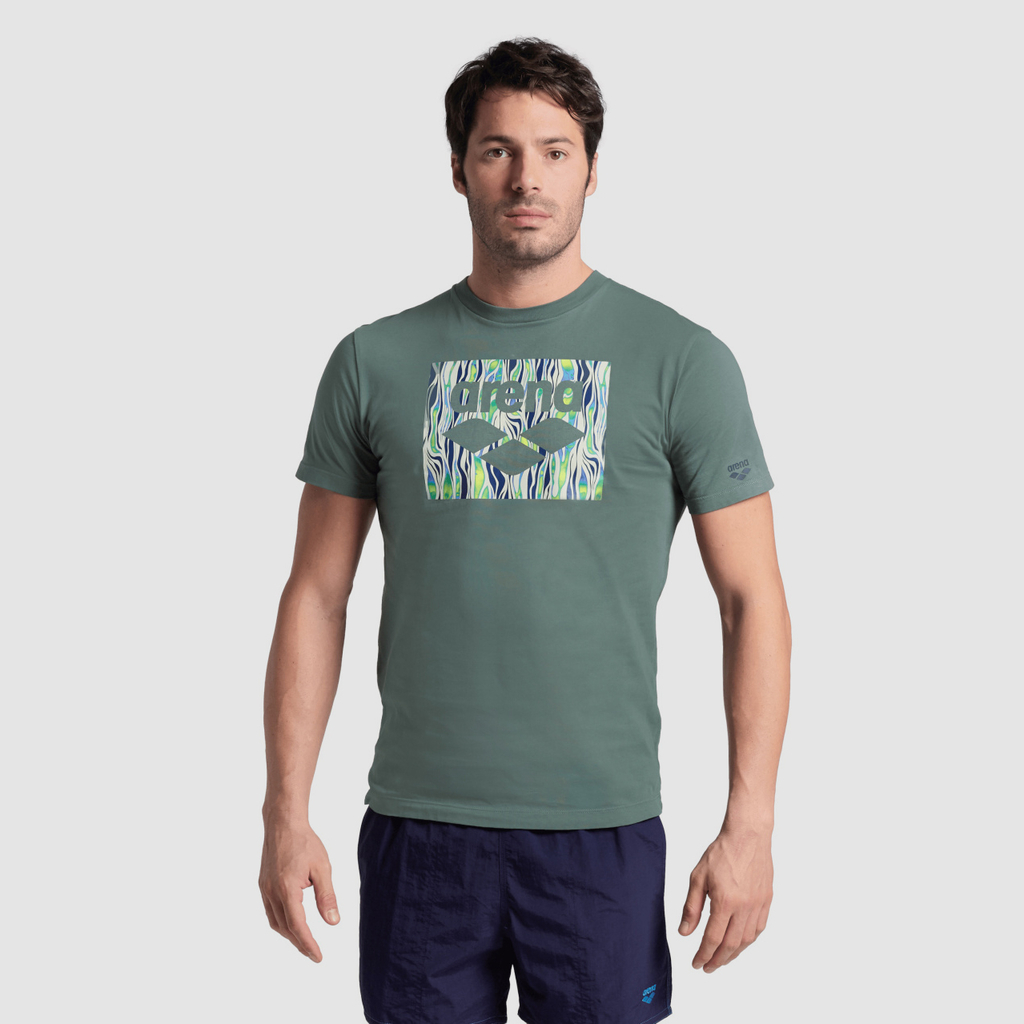 Arena T-Shirt Solid Cotton in GRÜN