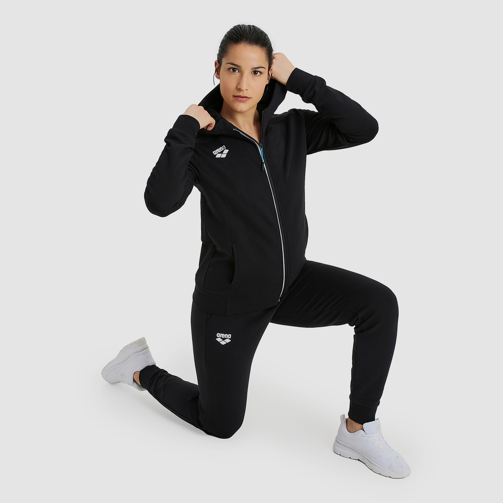 Arena Team Hooded Jacket Panel in SCHWARZ