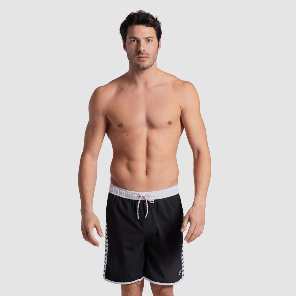 Arena Icons Team Stripe Unisex Bermuda in SCHWARZ