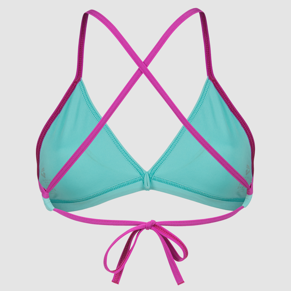 Arena Team Swim Top Tie Back Solid Bikini in BLAU